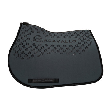 Sprungteppich aus Lycra mit Gel-Grip und Unterseite aus Bambusfaser Acavallo Goldener Rauch / Schwarz Grau