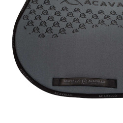 Sprungteppich aus Lycra mit Gel-Grip und Unterseite aus Bambusfaser Acavallo Goldener Rauch / Schwarz Grau
