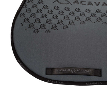 Sprungteppich aus Lycra mit Gel-Grip und Unterseite aus Bambusfaser Acavallo Goldener Rauch / Schwarz Grau