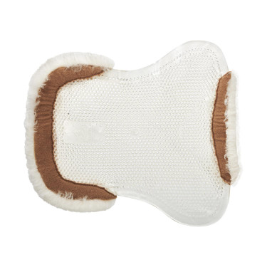 Gel-Stoßdämpfer Pony mit Ausschnitt und Lammfellrand Classic Acavallo Transparent / naturfarben