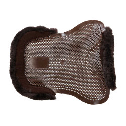 Gel-Stoßdämpfer Pony mit Ausschnitt und Lammfellrand Classic Acavallo Braun / braun