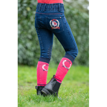 Kinder-Reithose Aymee Denim mit Silikon-Besatz HKM Kinder-Reithose Aymee Denim mit Silikon-Besatz HKM