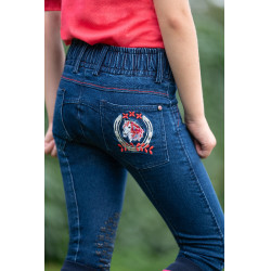 Kinder-Reithose Aymee Denim mit Silikon-Besatz HKM Dunkelblau Kinder-Reithose Aymee Denim mit Silikon-Besatz HKM Dunkelblau