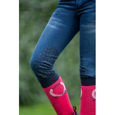 Kinder-Reithose Aymee Denim mit Silikon-Besatz HKM Kinder-Reithose Aymee Denim mit Silikon-Besatz HKM