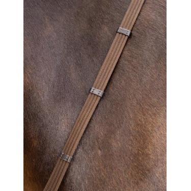 LeMieux Webbed Continental Zügel Braun / Silber