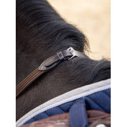 LeMieux Webbed Continental Zügel Braun / Silber