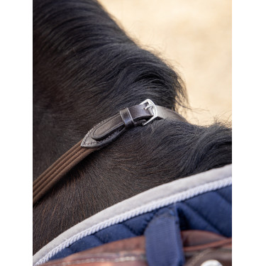 LeMieux Webbed Continental Zügel Braun / Silber