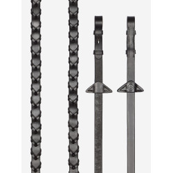 Geflochtene Zügel LeMieux Braun / Silber Geflochtene Zügel LeMieux Braun / Silber