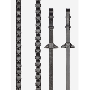 Geflochtene Zügel LeMieux Braun / Silber Geflochtene Zügel LeMieux Braun / Silber