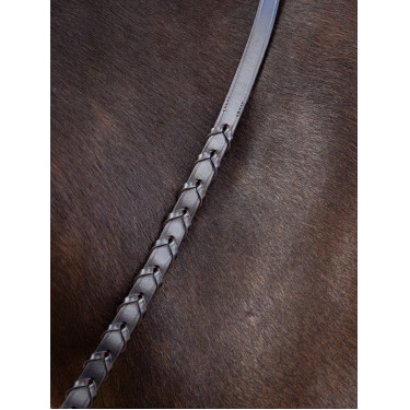 Geflochtene Zügel LeMieux Braun / Silber Geflochtene Zügel LeMieux Braun / Silber