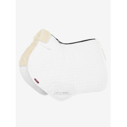 LeMieux Stoßdämpfende Schabracke Lined Close Contact Square Merino+ Weiß / Natur Wei&szlig;