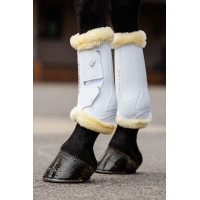 Dressurgamaschen Lammfell LeMieux Motionflex Weiß / Natur Wei&amp;amp;amp;amp;amp;amp;szlig;