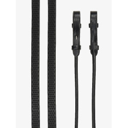 Gummizügel Rolled LeMieux Schwarz / Silber Gummizügel Rolled LeMieux Schwarz / Silber