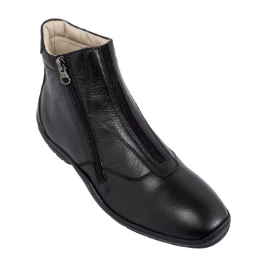 Buffelleder-Stiefeletten Canova Franceschini Schwarz