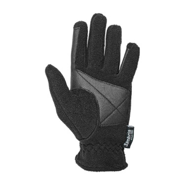 Fleece- und Kunstlederhandschuhe 169 Umbria Equitazione Schwarz
