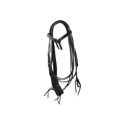 Western-Trense mit Knoten und glatten Lakota-Lederzügeln Western-Trense mit Knoten und glatten Lakota-Lederzügeln