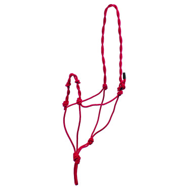Geflochtenes Halfter mit Doppelknoten Umbria Equitazione Rot