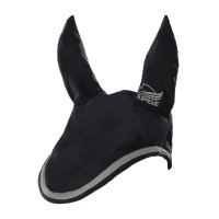 Baumwoll-Ponyhaube mit kontrastierender Paspel Supreme Bordeaux / Schwarz