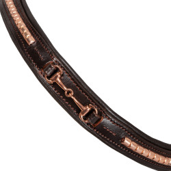 Englisches Zaumzeug mit Gebissverzierung Rose Gold Supreme Englisches Zaumzeug mit Gebissverzierung Rose Gold Supreme