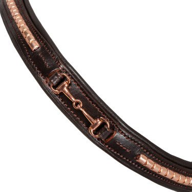 Englisches Zaumzeug mit Gebissverzierung Rose Gold Supreme Englisches Zaumzeug mit Gebissverzierung Rose Gold Supreme