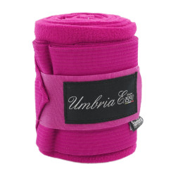 Arbeitbandagen aus Fleece und Elastik, 4er-Set Umbria Equitazione Fuchsie Rosa