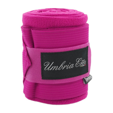 Arbeitbandagen aus Fleece und Elastik, 4er-Set Umbria Equitazione Fuchsie Rosa