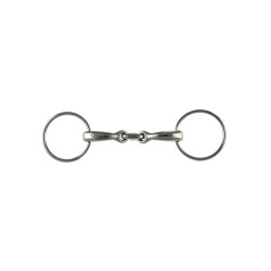 Ringgebiss aus Edelstahl mit gebogener Mundstück Umbria Equitazione