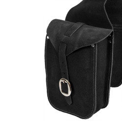 Vordere Tasche aus Lakota-Wildleder Schwarz Vordere Tasche aus Lakota-Wildleder Schwarz