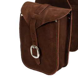 Vordere Tasche aus Lakota-Wildleder Braun