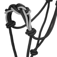Halfter mit Geflochtener Nasenschnur Pool's Schwarz / Grau Halfter mit Geflochtener Nasenschnur Pool's Schwarz / Grau