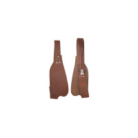 Etrivières en Cuir pour Selle Western Lakota Marron