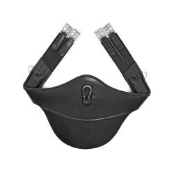 Gurtzügel mit Bauchlatz aus Supreme-Leder