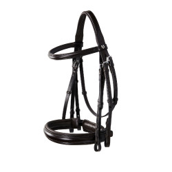 Zaum Evolution aus Leder ohne Doppellongen Equestro Dunkelbraun