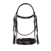 Zaum Evolution aus Leder ohne Doppellongen Equestro Dunkelbraun