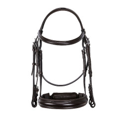 Zaum Evolution aus Leder ohne Doppellongen Equestro Dunkelbraun