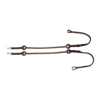 Elastische Lederzügel mit Gummieinsätzen Umbria Equitazione Dunkelbraun Elastische Lederzügel mit Gummieinsätzen Umbria Equitazione Dunkelbraun