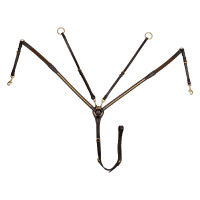 Brustblatt aus Leder mit Messing-Clinchern Supreme Braun