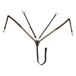 Brustblatt aus Leder mit Messing-Clinchern Supreme