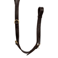 Brustblatt aus Leder mit Messing-Clinchern Supreme Schwarz Brustblatt aus Leder mit Messing-Clinchern Supreme Schwarz