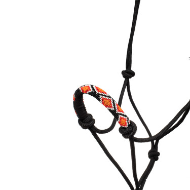 Knotenhalfter mit Navajo-Verzierungen Pool's Schwarz