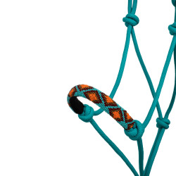 Knotenhalfter mit Navajo-Verzierungen Pool's Türkis Blau Knotenhalfter mit Navajo-Verzierungen Pool's Türkis Blau