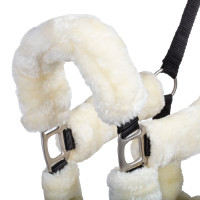 Nylonhalfter mit synthetischem Wollfutter Supreme Schwarz / Creme