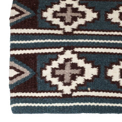 Teppich NZ Wolle Konturform 33x38 Pool's Grau / Weiß