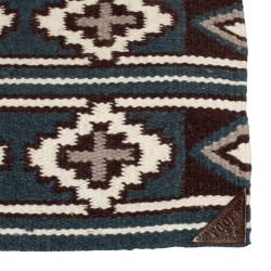 Teppich NZ Wolle Konturform 33x38 Pool's Grau / Weiß