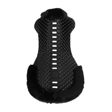 Dämpfer Piuma-FS Respira-FS mit Vordererhöhung und Ökologischem Lammfell Acavallo Schwarzes Schaffell