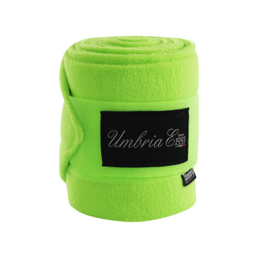 Ruhebandagen aus Fleece, 4 Stück, Umbria Equitazione Zitrone Gelb