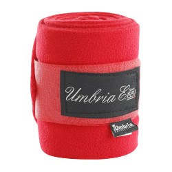 Ruhebandagen aus Fleece, 4 Stück, Umbria Equitazione Rot