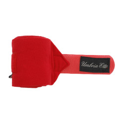 Ruhebandagen aus Fleece, 4 Stück, Umbria Equitazione Rot