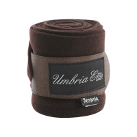 Ruhebandagen aus Fleece, 4 Stück, Umbria Equitazione Dunkelbraun
