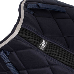 Steppede Dressurschabracke Supreme Marine / Hellgrau Blau